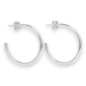 White Gold Plated Hoop Earring – Elegant Women’s Jewelry | Hypoallergenic Hoop Earrings Online