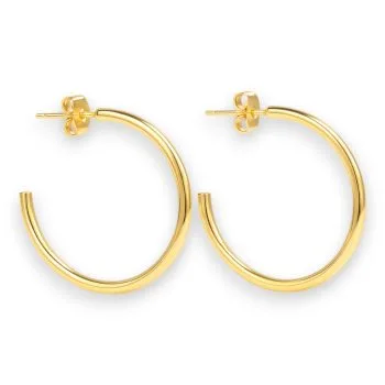 18k Gold Plated Hoop Earrings – Elegant, Hypoallergenic & Stylish Jewelry for Women