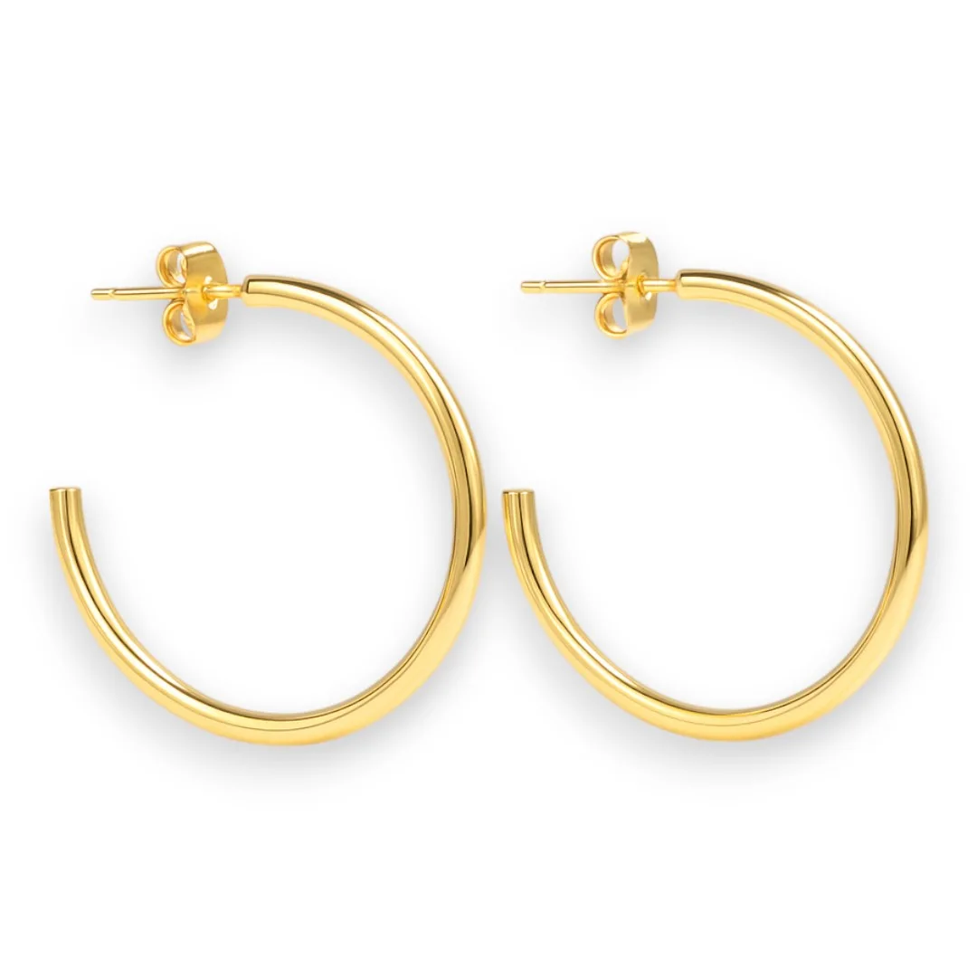 18k Gold Plated Hoop Earrings – Elegant, Hypoallergenic & Stylish Jewelry for Women