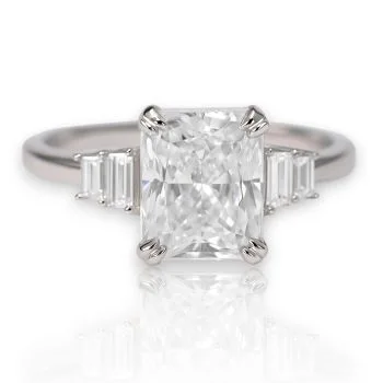 White Gold Plated Sterling Silver Ring with Cubic Zirconia – Elegant Women's Jewelry