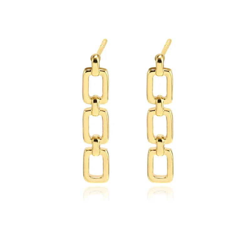 Upgrade Your Style with Luxurious Gold Plated Sterling Silver Stud Earrings