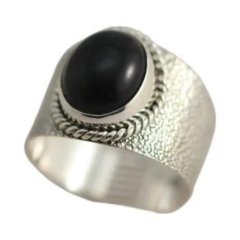 Sterling Silver Black Onyx Ring for a Bold Statement