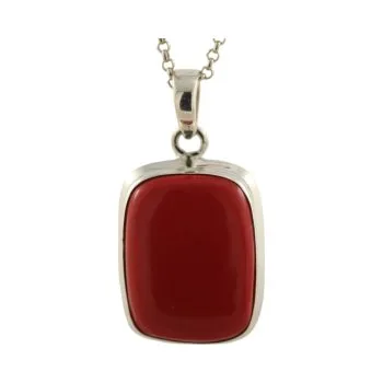 Red Coral Sterling Silver Pendant – Affordable Statement Piece for Any Occasion