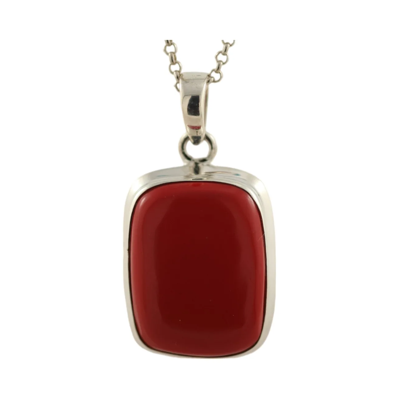 Red Coral Sterling Silver Pendant – Affordable Statement Piece for Any Occasion