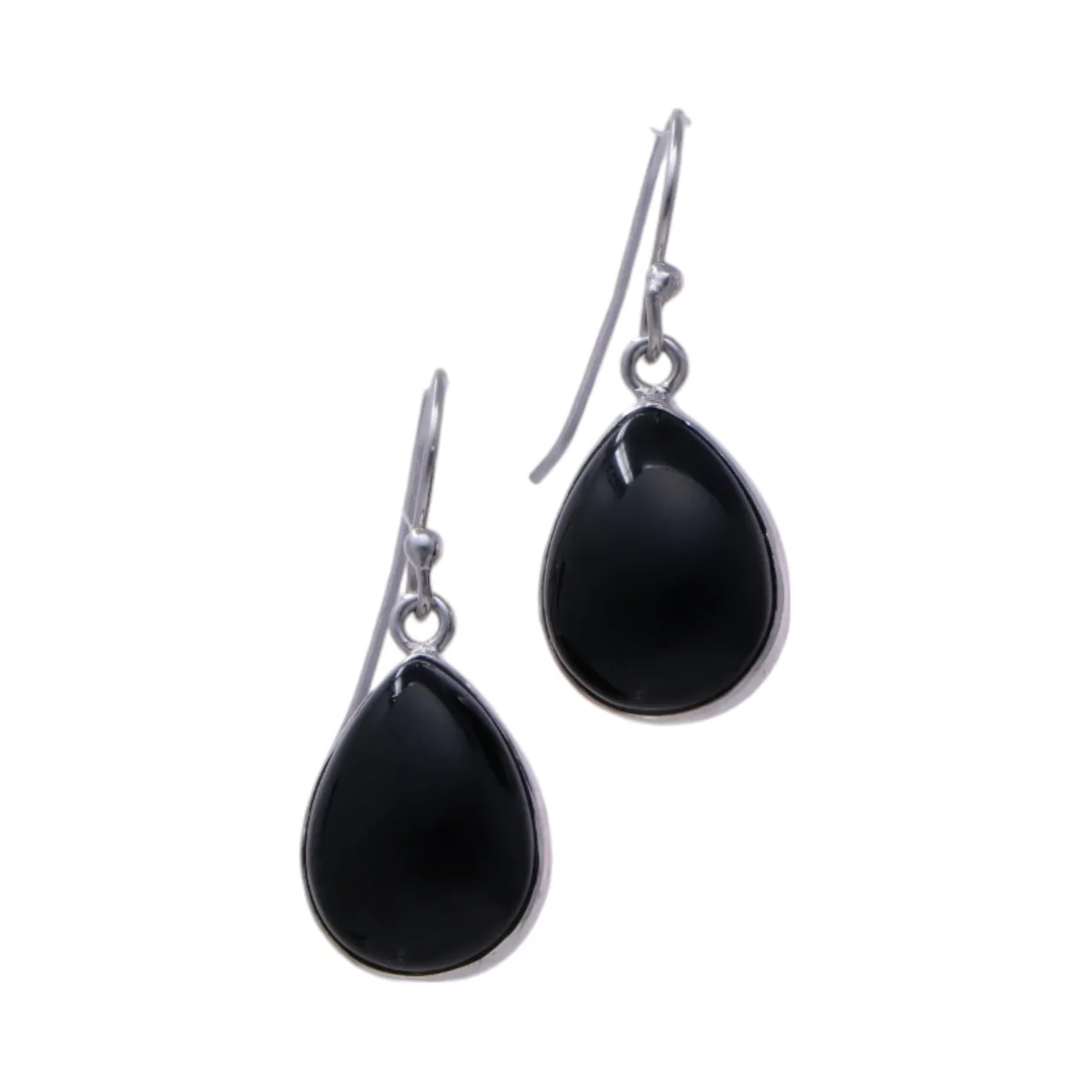 Stunning Black Onyx Sterling Silver Drop Earrings - Elevate Your Style with These Timeless Pieces!