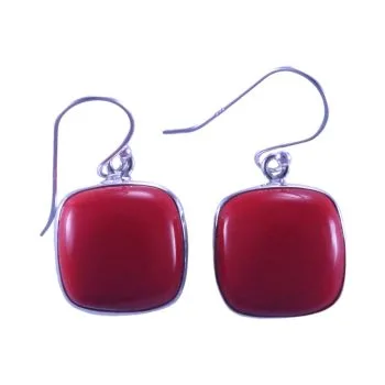 Discover Stunning Square Red Coral Earrings for Every Occasion | Shop Now!