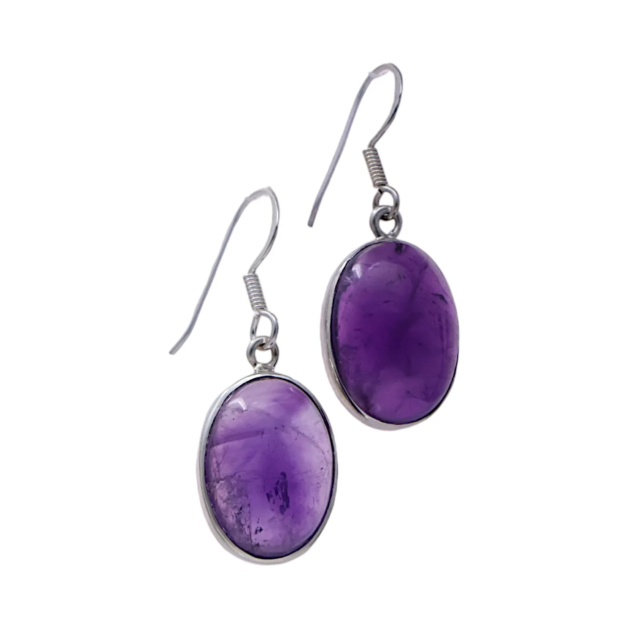 Elegant Amethyst Sterling Silver Drop Earrings - Handcrafted Perfection at Your Fingertips!