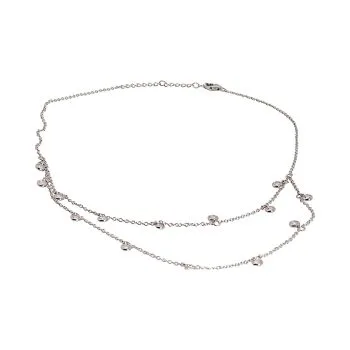Shimmer in Style: Sterling Silver CZ Chain Necklace | Sparkle all Day with Our CZ Chain | Discover the Elegance of Our CZ Chain Necklace