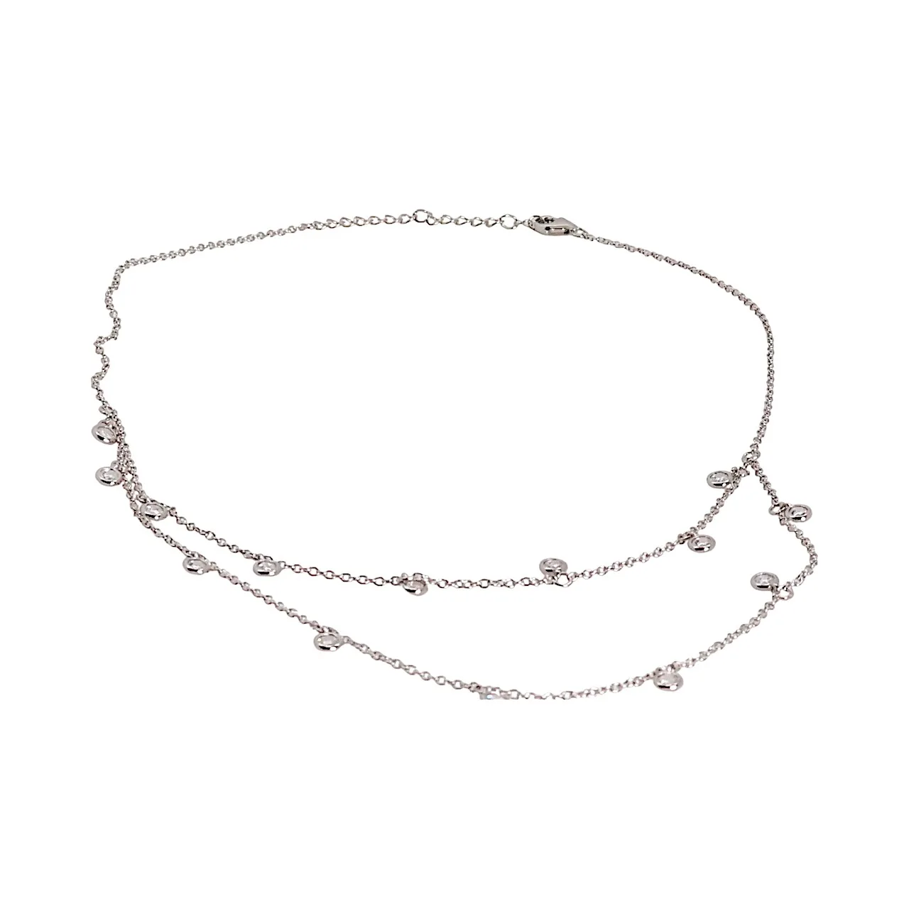 Shimmer in Style: Sterling Silver CZ Chain Necklace | Sparkle all Day with Our CZ Chain | Discover the Elegance of Our CZ Chain Necklace