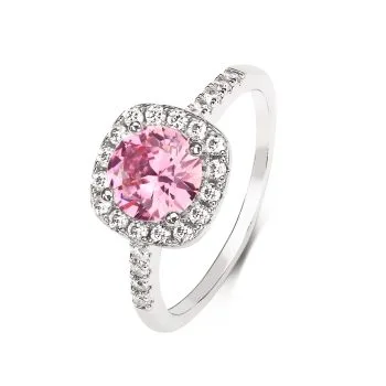 Sparkle All Day: Sterling Silver Pink Cubic Zirconia Jewelry Collection for Effortless Elegance