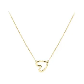 Shine Bright with Our Stunning 18k Gold Plated Heart Necklace | Sterling Silver Must-Have!