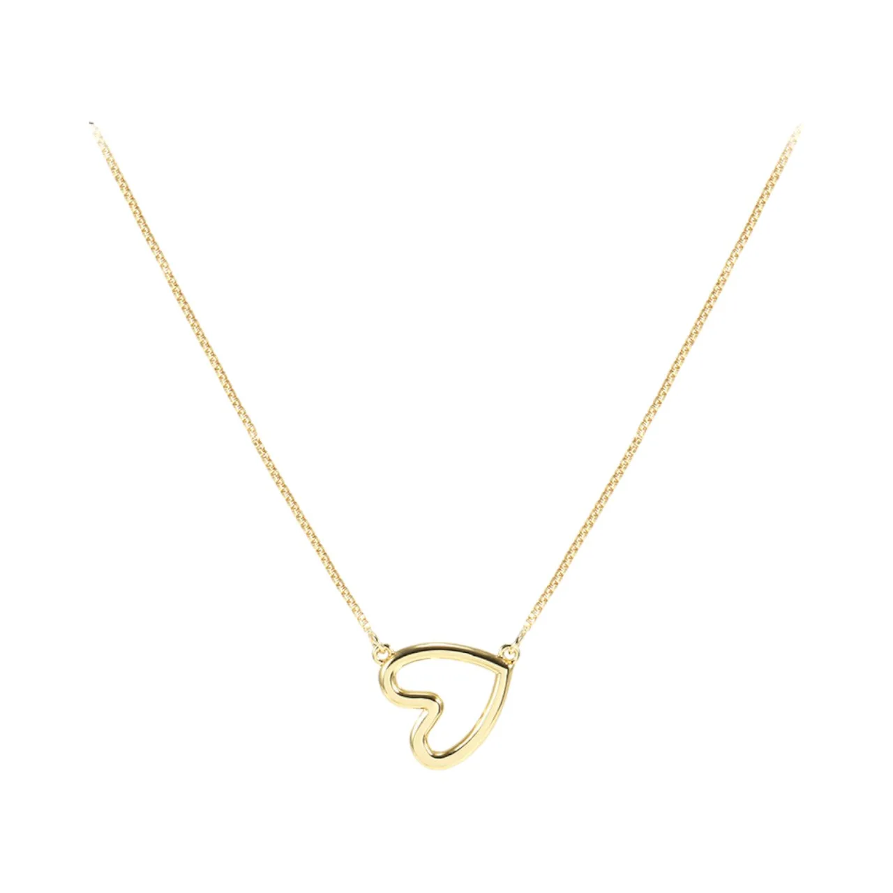Shine Bright with Our Stunning 18k Gold Plated Heart Necklace | Sterling Silver Must-Have!