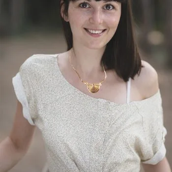 Upgrade Your Look with Our Stylish Iris' Rainbow Shape Gold Plated Sterling Silver Chain