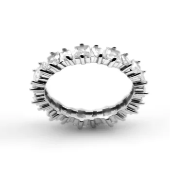 Stunning Cubic Zirconia Encased 92.5 Sterling Silver Ring - Quality Jewelry